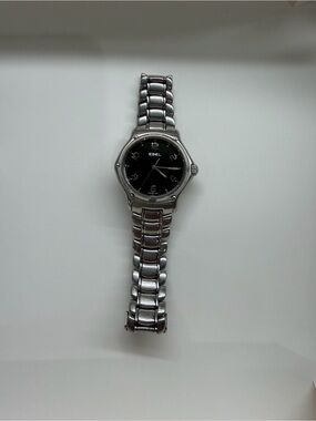 EBEL Classic Stainless Steel Men's Watch in Silver with Black Dial